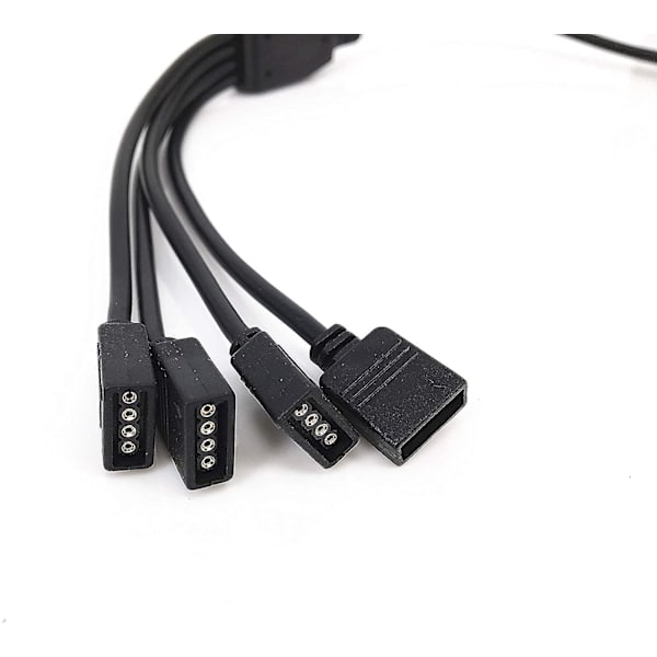 2 st svart 4-stifts LED-splitterkabel LED-remsanslutningskabel 4-vägs splitter