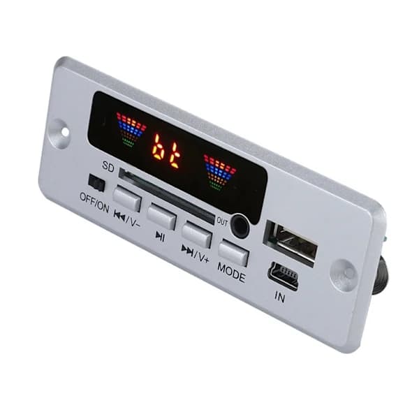 02EBT-DX Bilfordons Handsfree-samtale Dekoderkort Bluetooth Fjernkontroll (Sølv)[co]