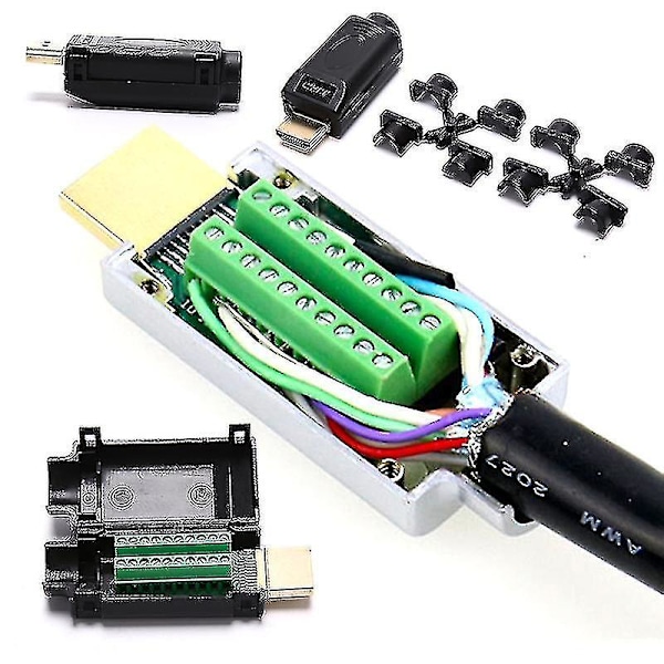 Hdmi 2.0 Adapter Connector Breakout Til 20p Terminal Board Med Kabinet