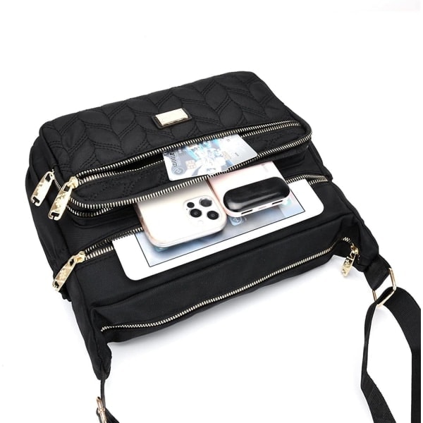 Stor Väska med Axelrem Dam Axelremsväska Handväskor Messenger Bag Många Fack Axelremsväska Handväska Sidväska Satchel För Resor Lila