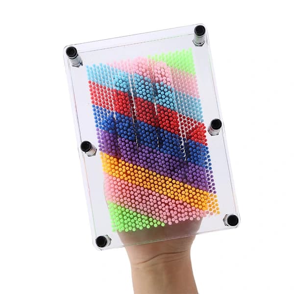 Pin Art Board 3D Legetøj til Børn og Voksne Transparent Center[co]