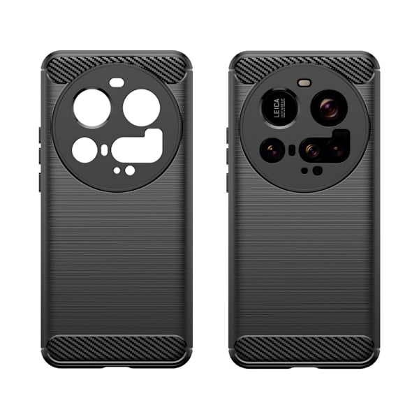 Xiaomi 15 Ultra Cover Børstet Stål Tekstur Sort