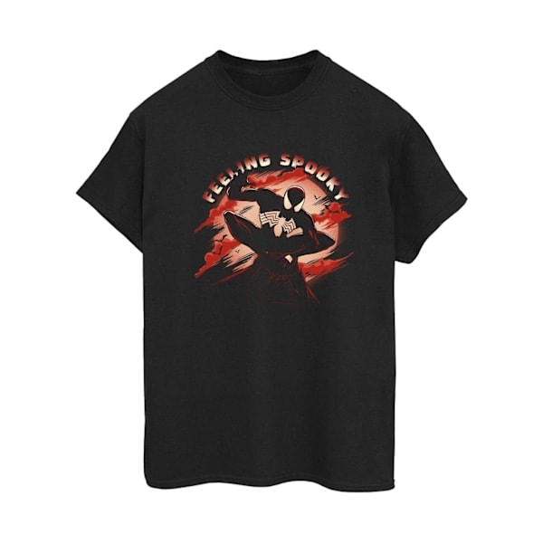 Spider-Man Dame/Kvinder Føler Sig Uhuggelige Bomulds Boyfriend T-shirt Sort S