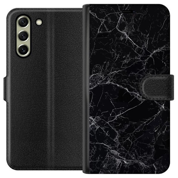 Samsung Galaxy S21 FE 5G Pung Etui Marmor Sort