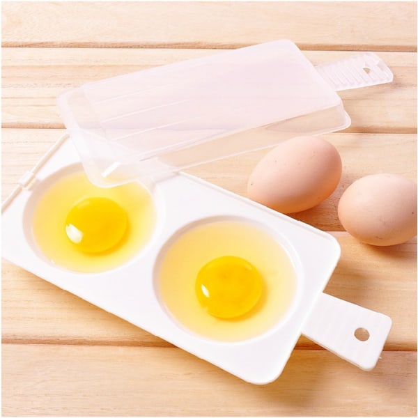 Plast äggkokare Mikrovågsugn Pocherad ägggryta Matlagning