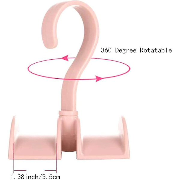 4-pack Swivel Tie Hooks Förvaringsväska Hållare Hängare Krokar Klädhängare