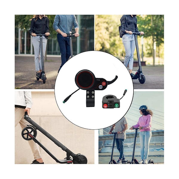 Tf-100 Displayinstrumentbräda + strömbrytare Scooter 5-polig Skateboardhastighetsmätare för Elsparkcykel Par