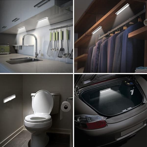 2 x LED-lampa med rörelsesensor, flerfärgad multifärg one size