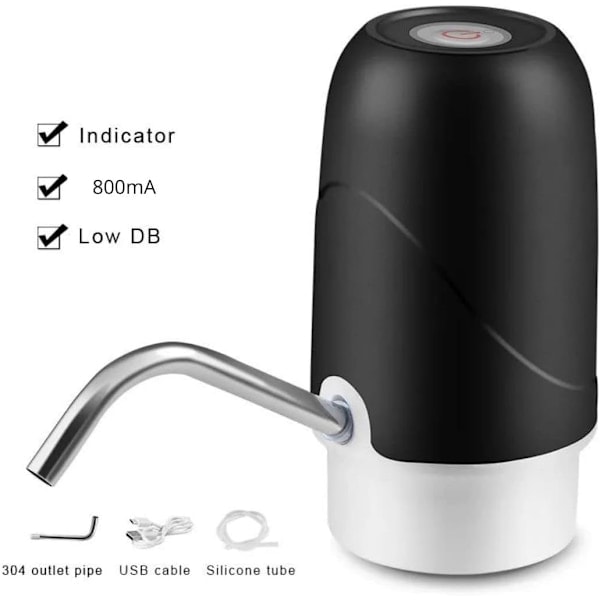 Automatisk vattenpump - Silikonslang - BPA-fri - Vattenpump - Automatisk på med USB-laddning