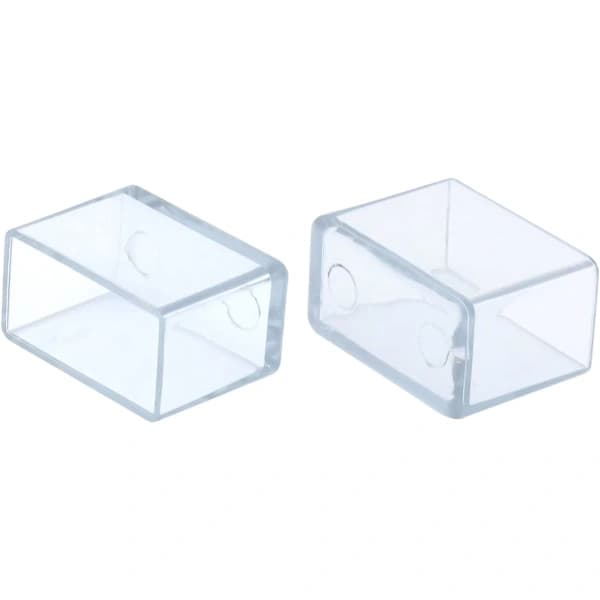 12-pack rektangulära PVC-stolsbensskydd, möbelskydd mot repor [CO]
