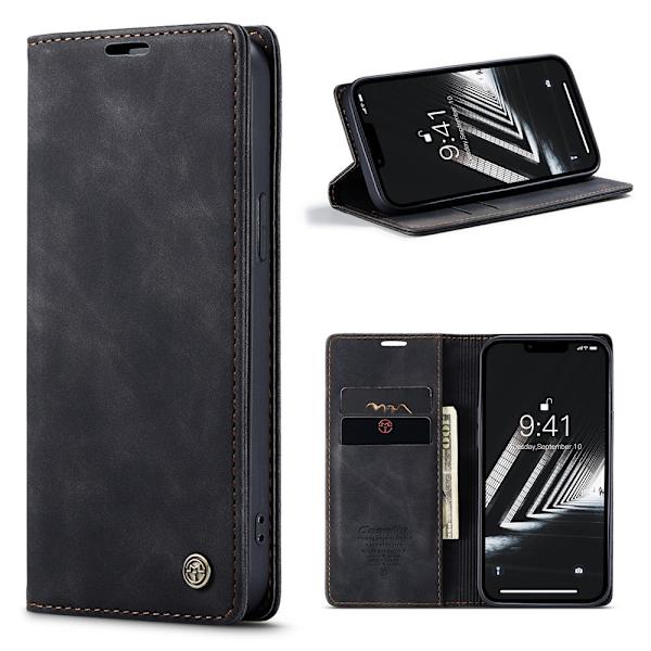 CaseMe Slim Plånboksfodral iPhone 15 Svart(YH)