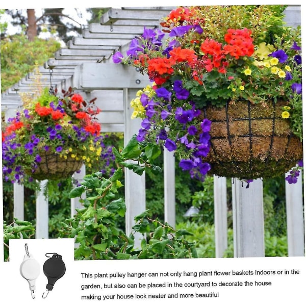 Hängande korgtalja, justerbar hängare justerbar kraftig växttalja krok, infällbar växtupphängare för hängande planteringskrukor blomkorgar krukor -t