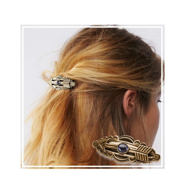 Vintage pärla dekorativa hårspännen för kvinnor flickor Klassiskt snidat mönster Retro metall franska hårspännen Hårnålar Vårhår hårspänne Acc