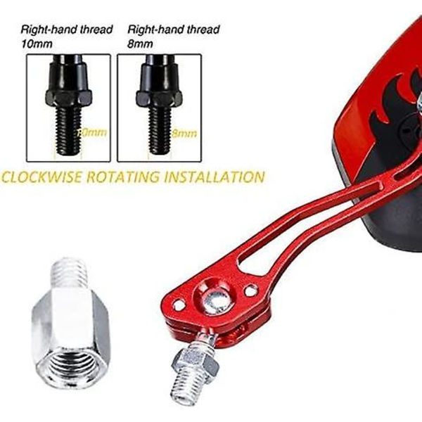 2 st Universal Motorcykelbackspegel Motorcykelbackspeglar 360 Graders Rotation Motorcykel Mot