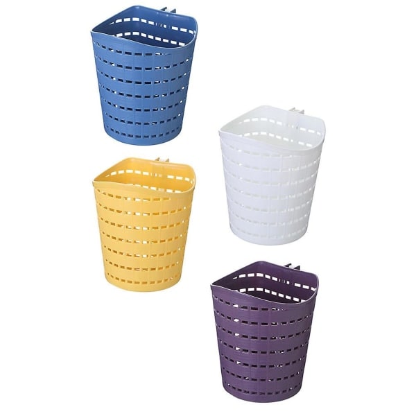 4 stk. Vaskekludsholdere Hængende Vasketøjskurv Brusekurv Bruseorganisator Kurv Vægmonteret Holder Kurv Assorterede Farver 15,5X13CM Assorteret Farve 15,5X13...