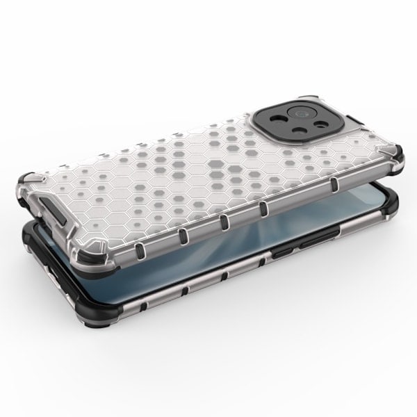 Xiaomi Mi 11 - Armor Honeycomb Textur Skal - Vit White Vit