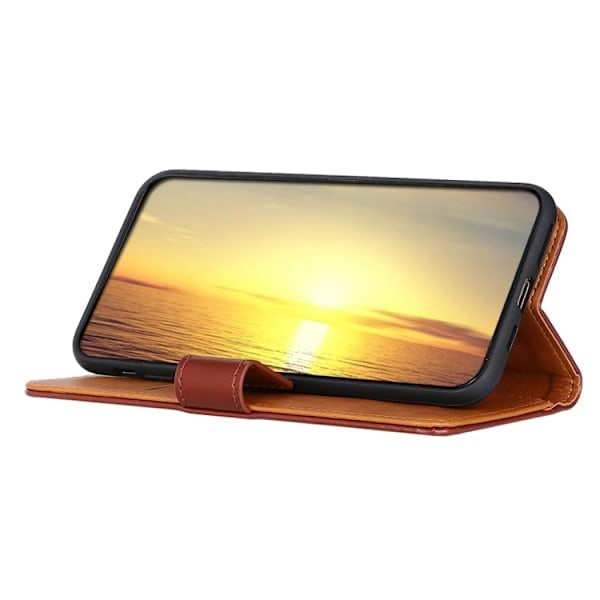 Samsung Galaxy S21 FE Etui Tri-Color Læder Brun