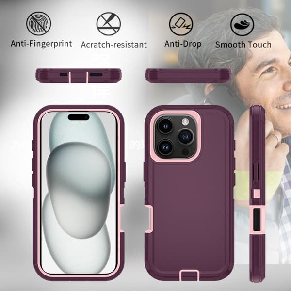 iPhone 16 Pro Cover Xtreme Stødsikkert Hybrid Sort/Orange 61