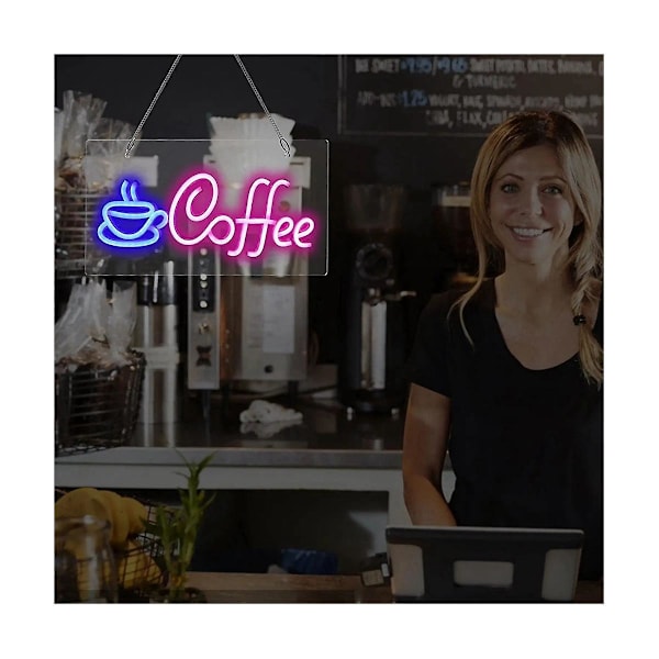 Kaffe Neon Skylt Usb-driven Kaffe Skylt Led Camping Ljus Led Skylt För Väggdekor Restaurang Hotell