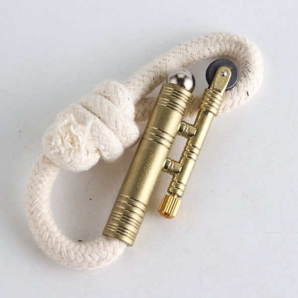 Rebsnor Velvet Lighter Vindtæt Bærbar Overlevelse Hyrde Lighter Udendørs Camping Kilde Vintage Lighter (gylden)