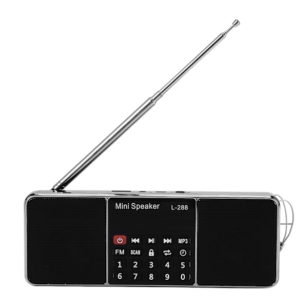 Mini kannettava ladattava stereoradio L-288 Fm-radiokaiutin Lcd-näyttö Tukee Tf-korttia Usb-levyä Mp3 Mu