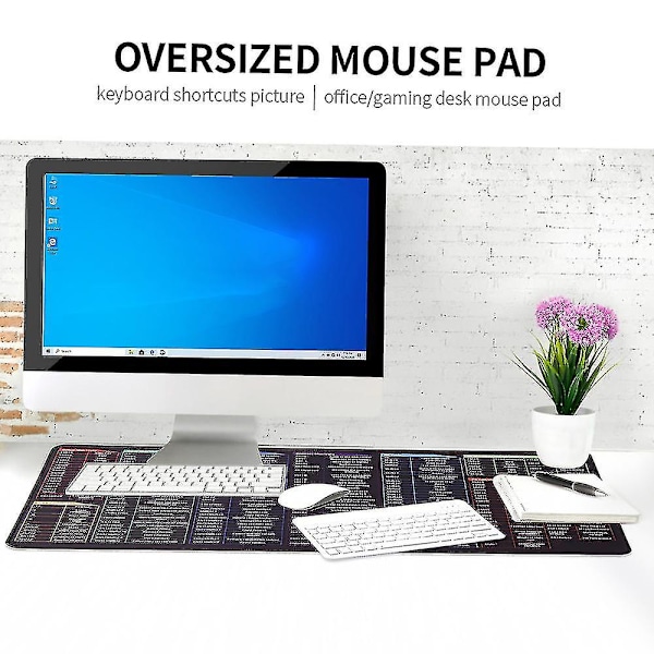 Oversized Gaming Mouse Pad Tastaturgenveje Mouse Pad Computer Kontor Vandtæt Skridsikker Stor Skrivebordsplade