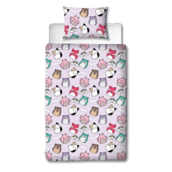 Squishmallows Bright Rotary Påslakanset Enkelsäng Lila/Multi Lila/Multifärgad Enkel RED