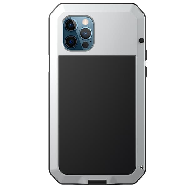 iPhone 12 Mini - Kraftig HEAVY DUTY 360-Aluminiumdeksel Silver silver