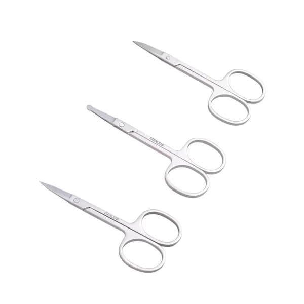 3-pack små ögonbryns- och näshårssaxar, skäggtrimmer [CO]