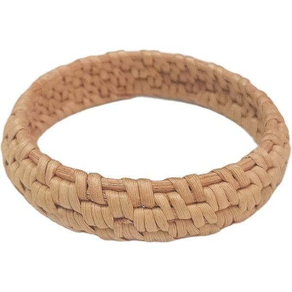 Fina geometriska armband i rotting, handgjorda, vävda, lätta halmarmband, flätade etniska runda statement chunky armband för kvinnor och flickor