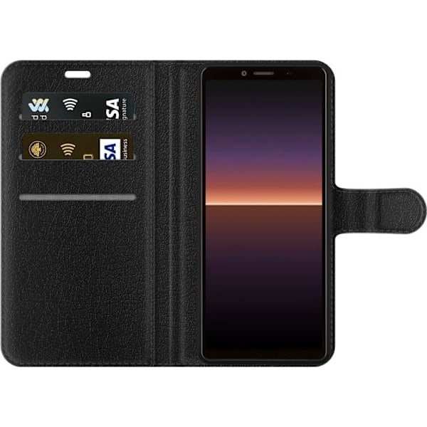 Sony Xperia 10 II Pung Etui Luksuriøs Sort
