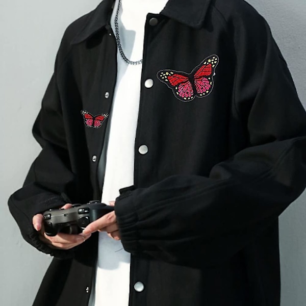Broderade strykjärnsmärken - Fjärils- och blomstermärken