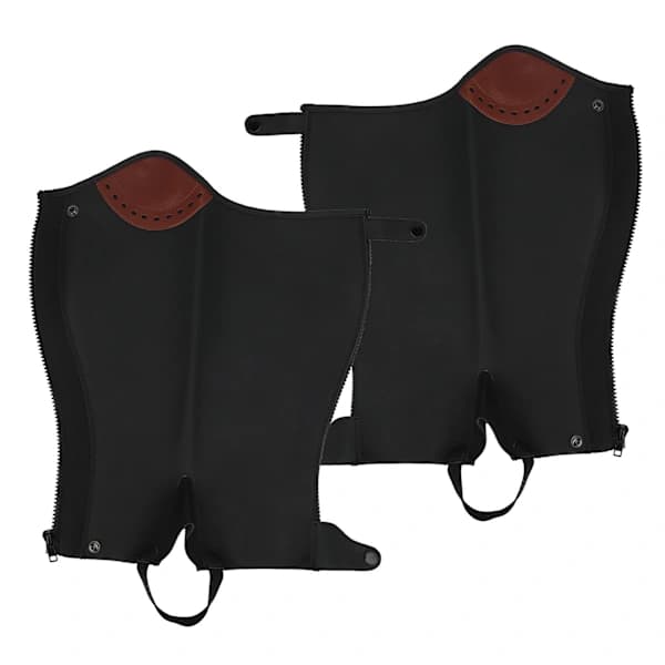 2 stk. Lær Halv Chaps Ride Halv Chaps Benbeskyttere for voksne S[CO]