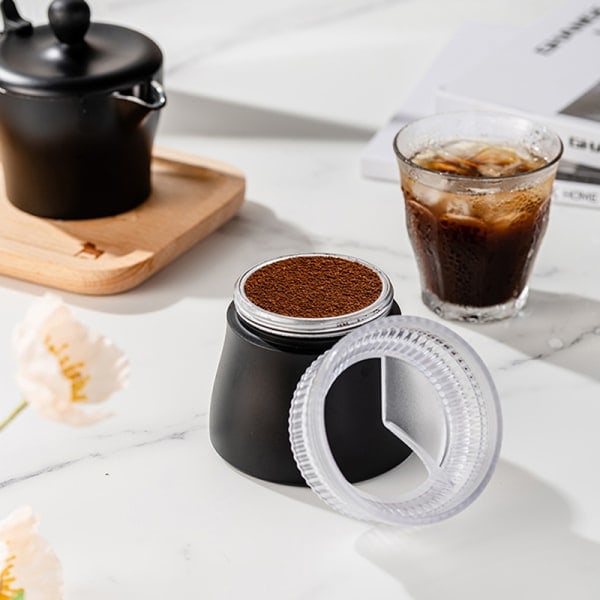 Kaffetamper för Moka Pot Roterande Pulver Dosering Ring Kaffe Dis N1