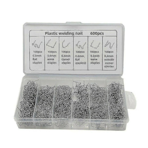 600pcs Plastic Repair Machine Welding Hot Stapler Bumper Fender Welder Staples Kit