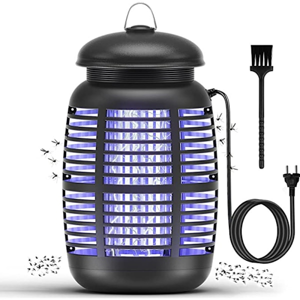 Bug Zapper utomhus med ljus, elektrisk myggzapper, insektsflugzapper utomhus inomhus, i myggdödare för uteplats gård