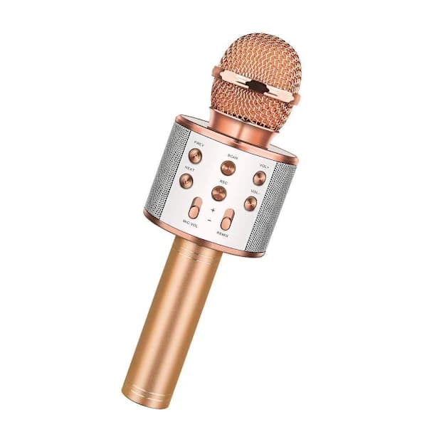 Karaoke mikrofon med högtalare och Bluetooth rosa[CO]