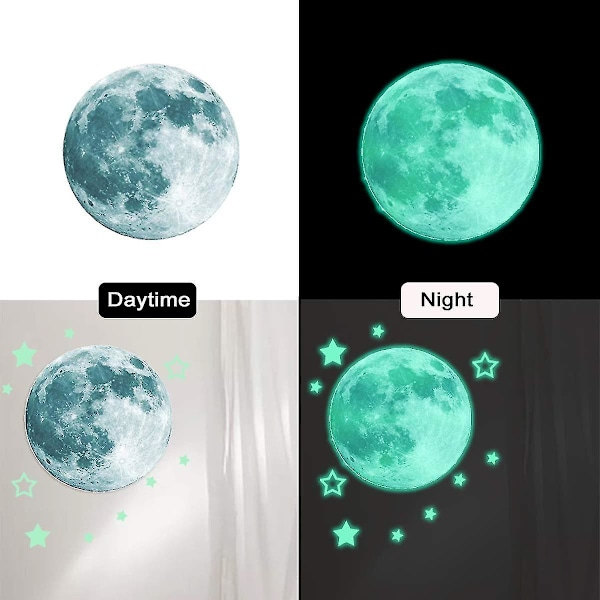 Itsekiinnittyvä luminen seinätarra, luminesoivat tähdet ja pisteet tähtitaivaallesi ja fluoresoivat luminesoivat tarrat lapselle