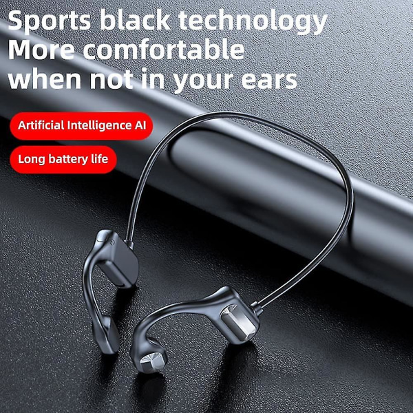 Luunjohtoradio, langattomat kuulokkeet, Bluetooth 5.2, avoimet korvakuulokkeet, kaksoiskuuntelu, urheilukuulokkeet, mikrofonilla, urheiluun, kuntoiluun, pyöräilyyn, juoksuun