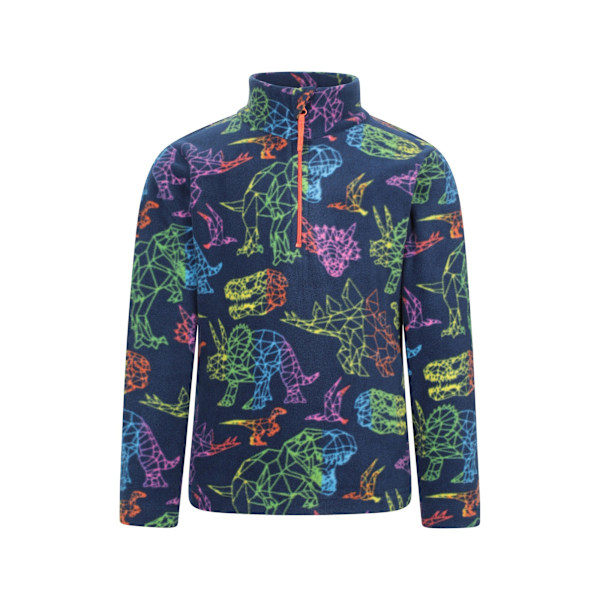 Mountain Warehouse Barn/Barn Pursuit Dinosaur Puolipitkä Vetoketjullinen Fleece Navy 7-8 Vuotta B