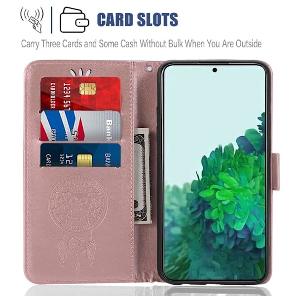 Samsung Galaxy S22 Ultra Skal Uggla Drömfångare Roséguld