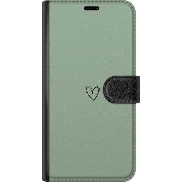 Samsung Galaxy S23 Ultra Lompakkokotelo Sydän Vihreä