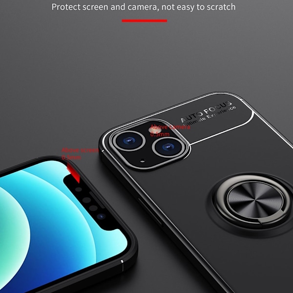 iPhone 13 Mini - Ringskal - Svart/Röd