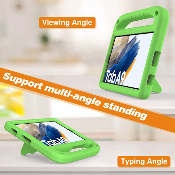 Samsung Galaxy Tab A9 / A11 Shockproof EVA Case with Stand Grön