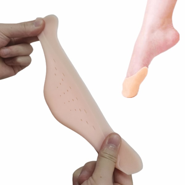 2 st Balett Dans Tåskydd Mjuk Silikon Gel Tåskydd Höga Klackar Tåskydd för Kvinnor Tåskydd med Andningsbart Hål