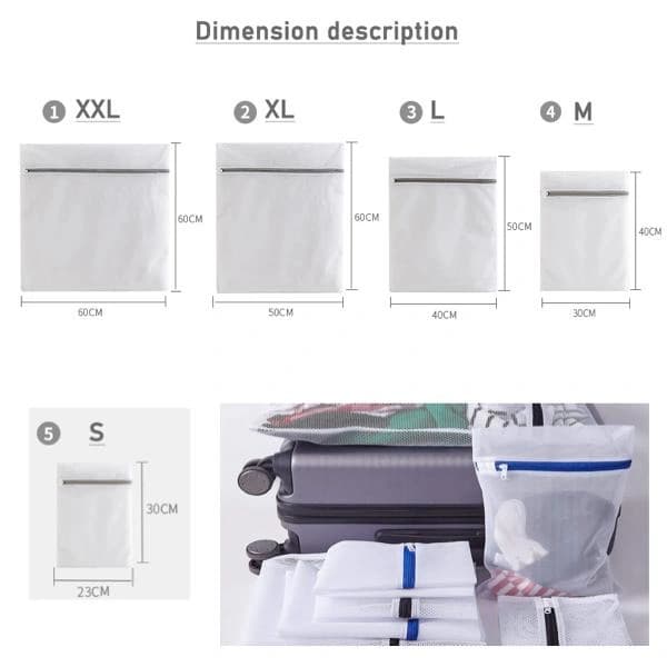 Resväska Organizer Set - Perfekt för Resor - Väskset Vit