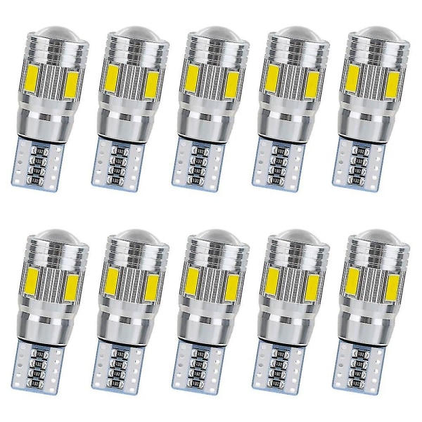 10x White Car Auto Led T10 Canbus 194 W5w Turn Signal Brake Lights License Plate Led Dome Reading Light Parking Led Side Light