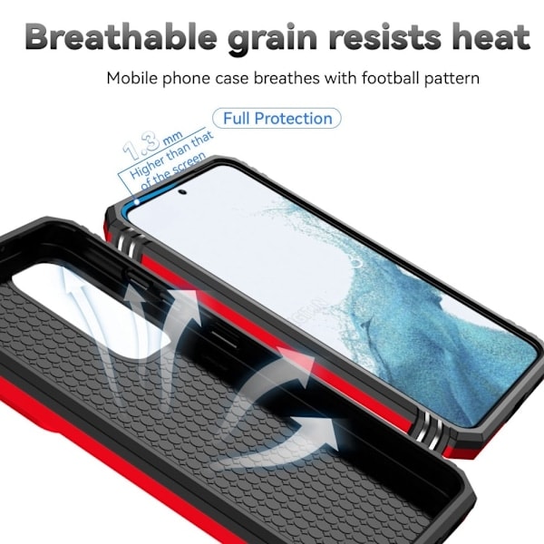 Samsung Galaxy S23 Plus Kuori CamShield Ring Punainen