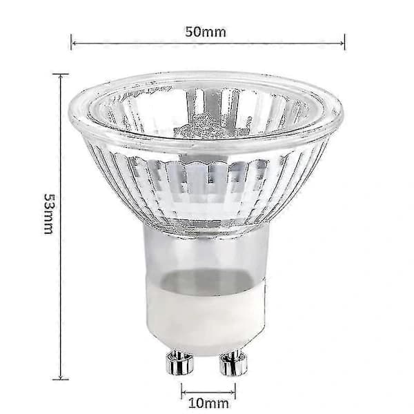 5 stk. Gu10 50w Halogen Spotlight Lampe Dæmpbar, Halogen Reflektorlamper[CO]