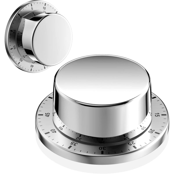 Adsorberbar magnetisk vattentät timer i rostfritt stål （Silver）